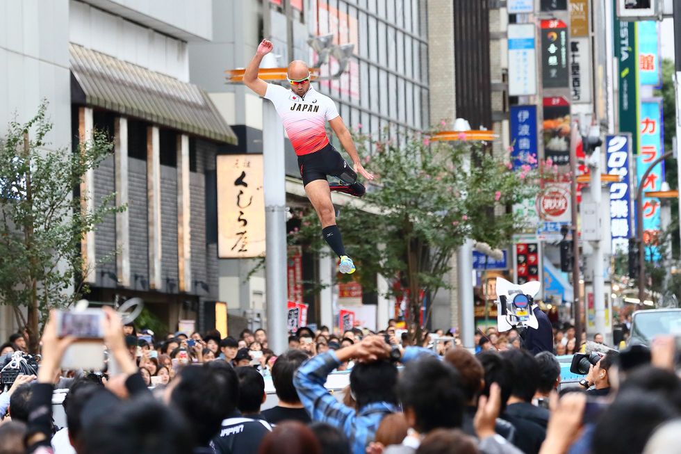 東京2020オリンピック・パラリンピック TOKYOどこでも競技場＠渋谷」で山本選手が圧巻のジャンプ