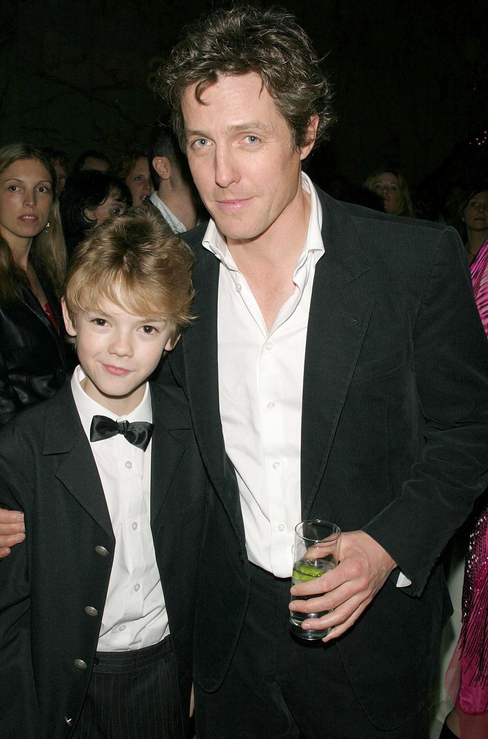mandatory credit photo by dave alloccastarpixrexshutterstock 5630960q
thomas sangster and hugh grant
love actually post premiere party, new york, america   06 nov 2003