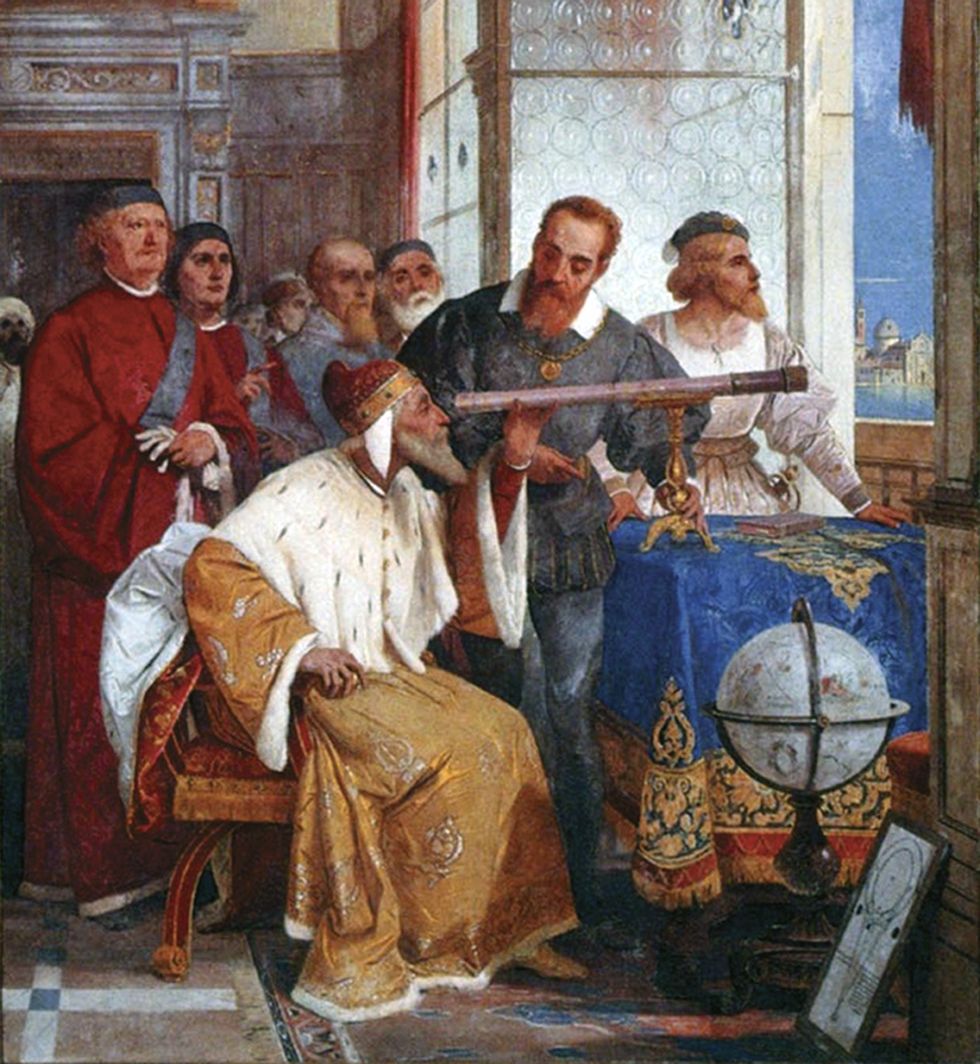 ヴェネツィア元首に望遠鏡の使い方を示すガリレオ・ガリレイ