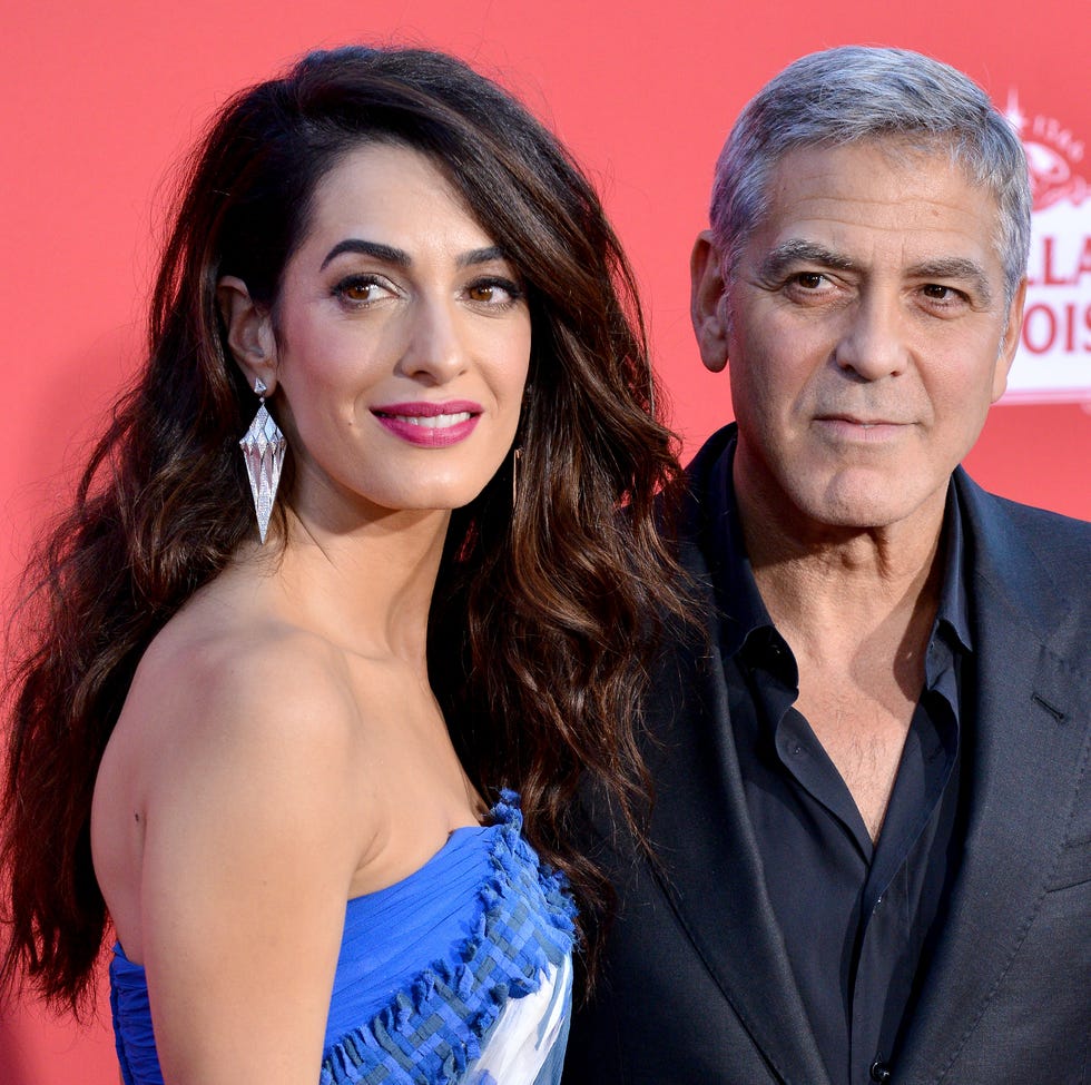 george clooney, amal clooney attend the premiere of paramount pictures suburbicon at regency village theatre on october 22, 2017 in los angeles, california photo by lionel hahnabacapresscom