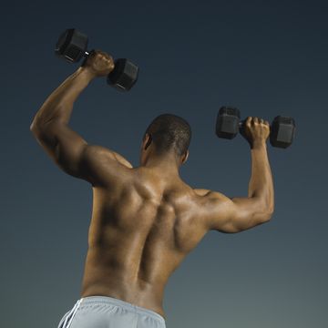 african american man lifting weights