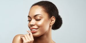 anti aging cream, african american skincare models beauty spa treatment concept