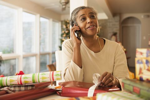african american woman talking on cell phone