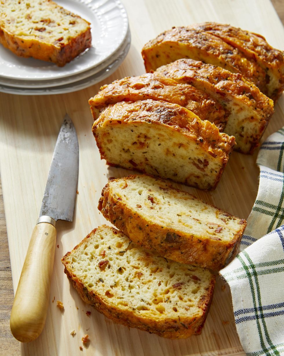 cheddar, bacon, and chive quick bread after school snacks