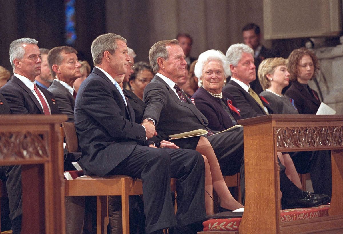 Bush At National Cathedral