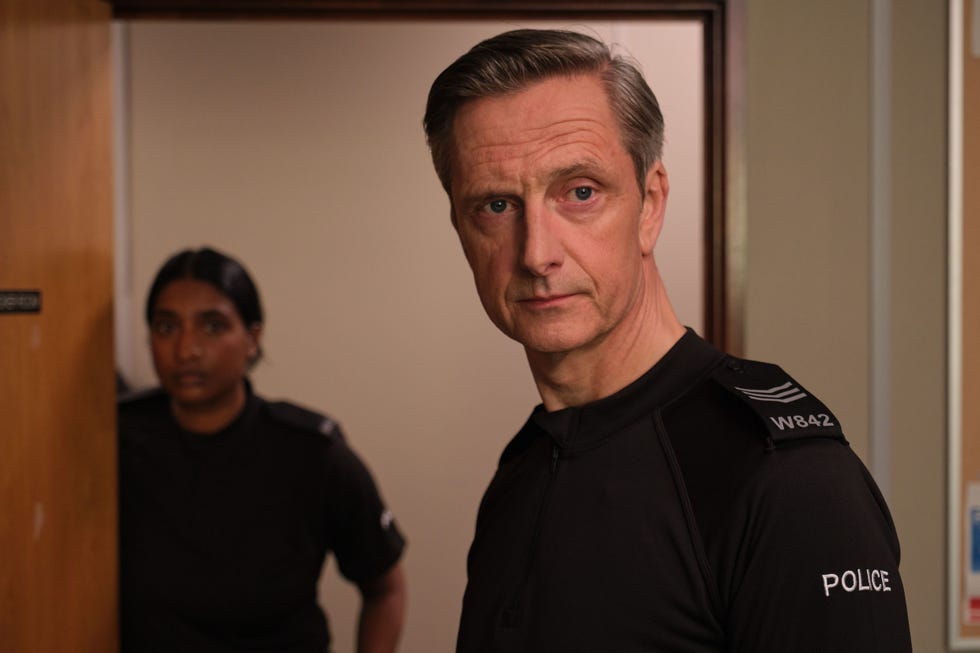 quaystreet productions foritv,itvxembargoed until 20th december 2023.after the floodepisode 1pictured: nicholas gleaves as sergeant phil mackie and tripti tripuraneni as deepa das.this image is under copyright and can only be reproduced for editorial purposes in your print or online publication. this image cannot be syndicated to any other third party.copyright itvfor further information please contact:patrick.smith@itv.com 07909906963