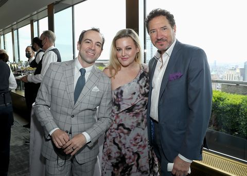 new york, new york   may 24 rob mcclure, jennifer simard, and kevin mccollum attend the 75th annual tony awards nominees luncheon at the rainbow room on may 24, 2022 in new york city photo by jemal countessgetty images
