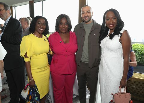 new york, new york   may 24 khady kamara, uzo aduba, jesse williams, and jeannette bayardelle attend the 75th annual tony awards nominees luncheon at the rainbow room on may 24, 2022 in new york city photo by jemal countessgetty images