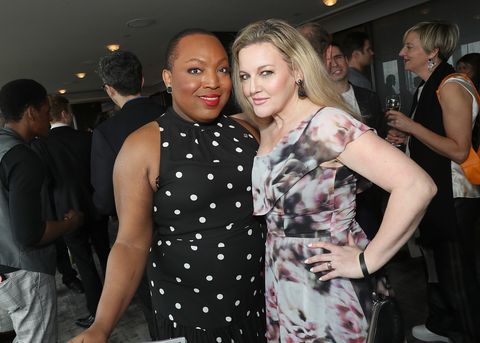 new york, new york   may 24 l morgan lee and jennifer simard attend the 75th annual tony awards nominees luncheon at the rainbow room on may 24, 2022 in new york city photo by jemal countessgetty images
