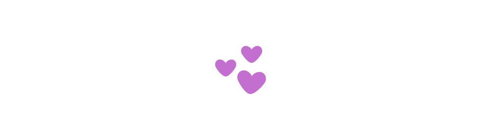 floating purple hearts symbolizing love or affection