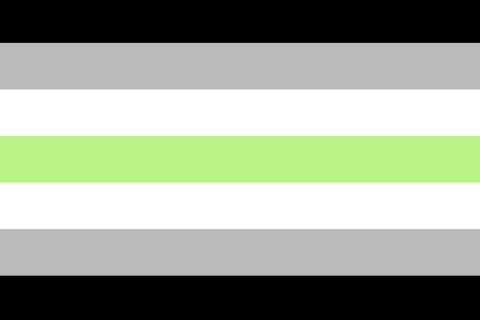 agender pride flag vector illustration designed with correct color scheme symbol of agender community