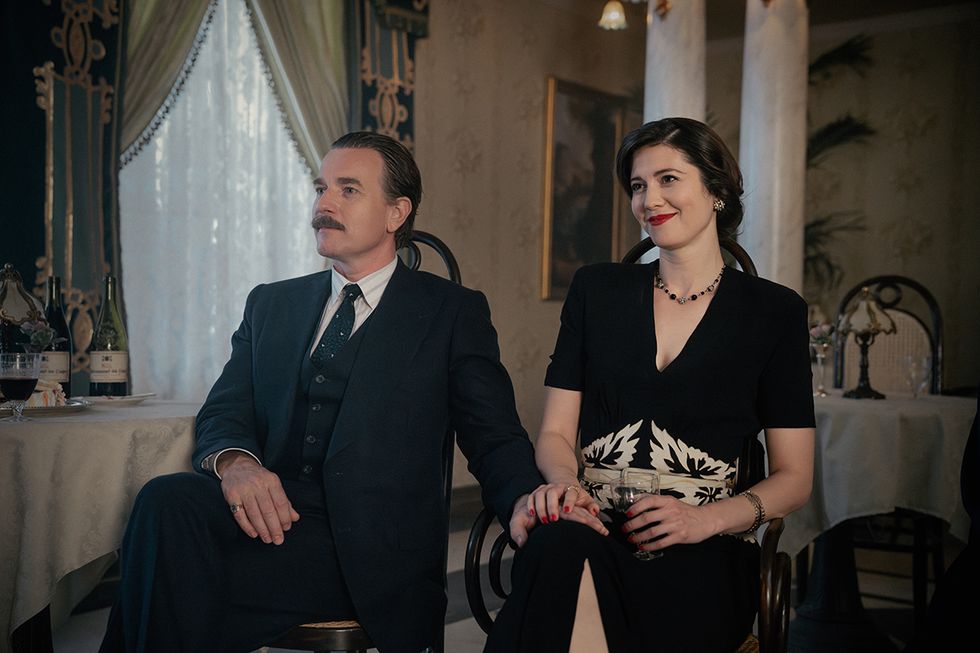 l r ewan mcgregor as count rostov and mary elizabeth winstead as anna urbanova in a gentleman in moscow episode 6, streaming on paramount with showtime, 2024 photo credit ben blackallparamount with showtime