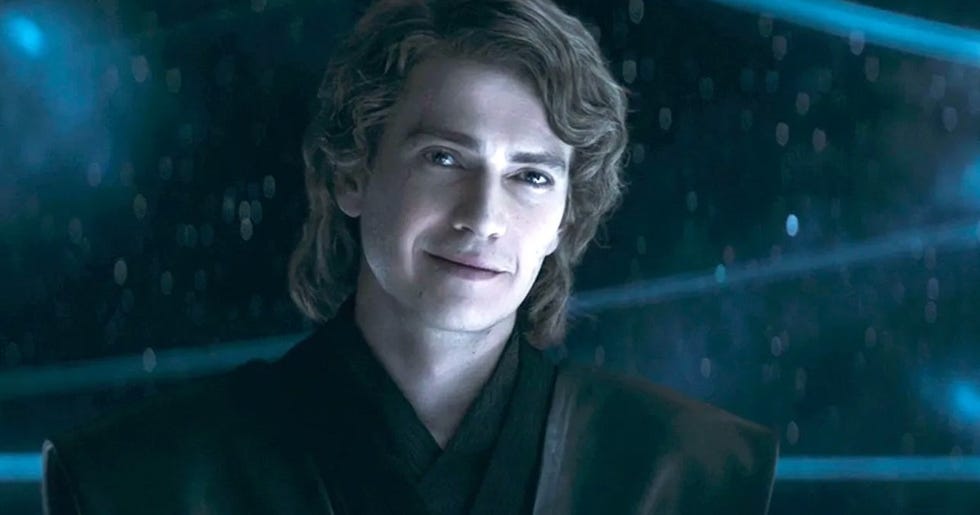 anakin skywalker gives a knowing smile