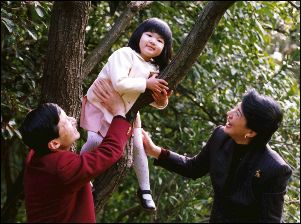 aiko, the only child of japan's imperial heir crown prince naruhito and his wife, masako, will turn three year old in tokyo, japan on december 01, 2004