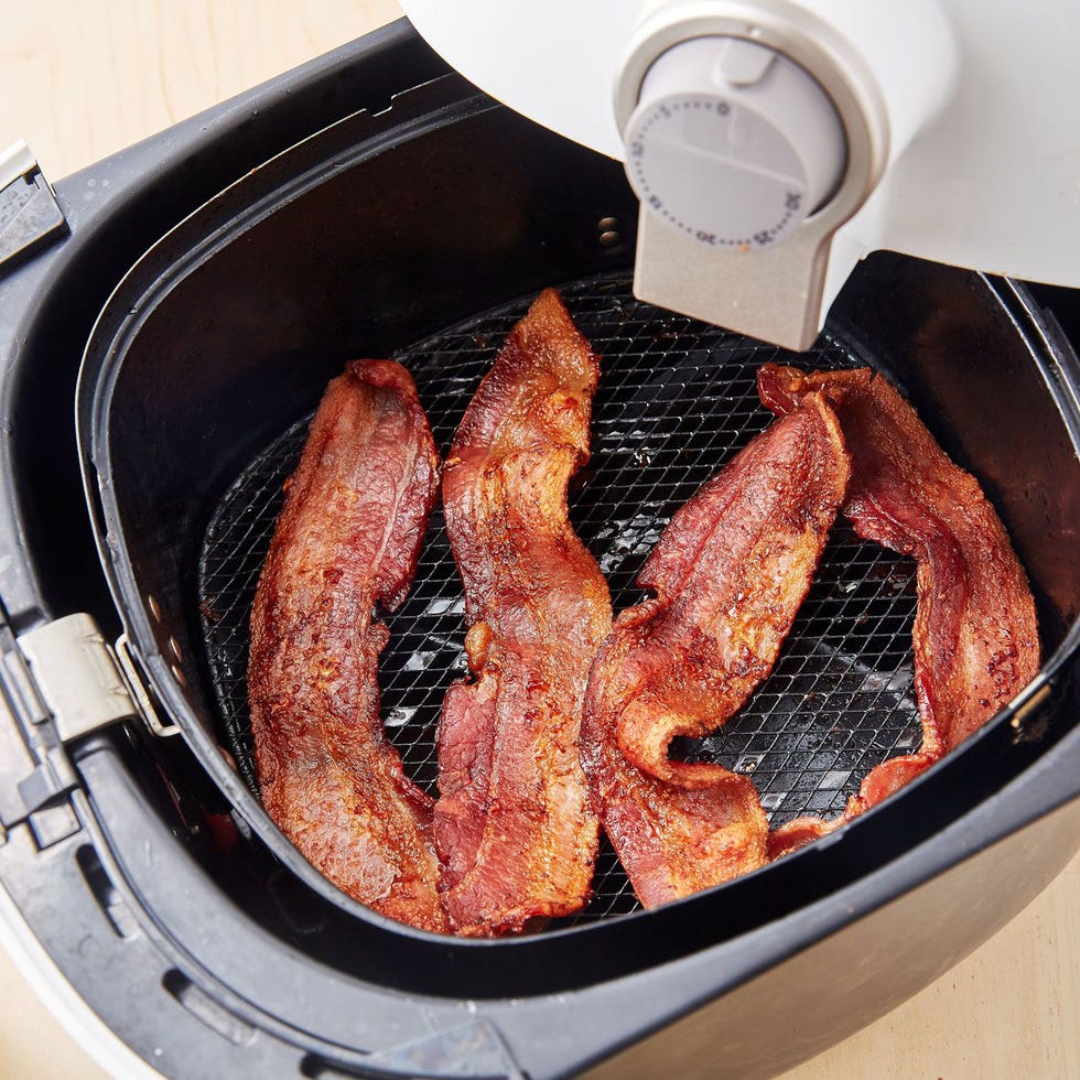 crispy bacon made in the air fryer