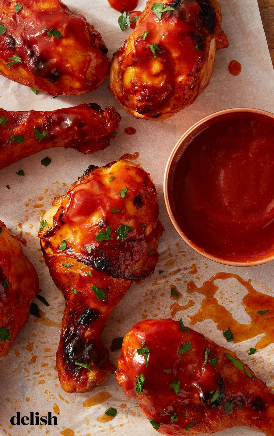 muslos de pollo con salsa barbacoa en la airfryer
