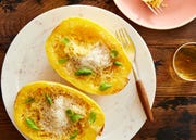 air fryer cacio e pepe spaghetti squash