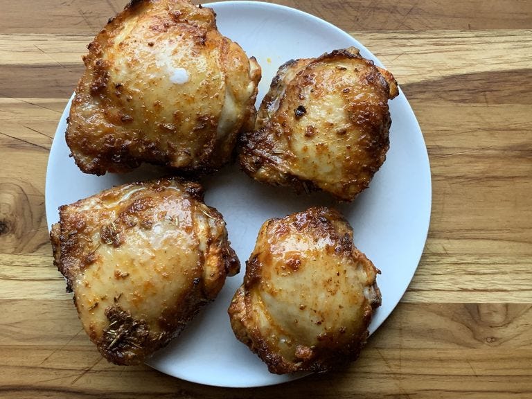 Air Fryer Fried Chicken Thighs - The Country Cook