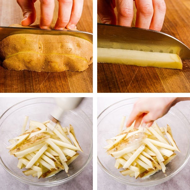 french fries made in the air fryer served with ketchup
