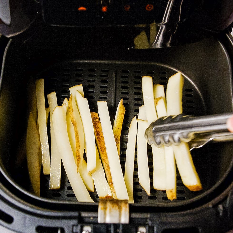 french fries made in the air fryer served with ketchup