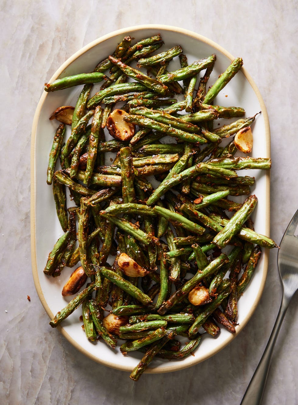 air fryer green beans with garlic