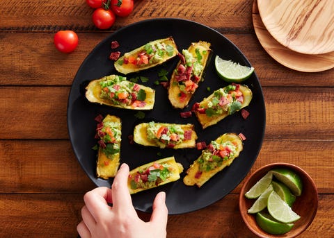 air fryer loaded zucchini skins