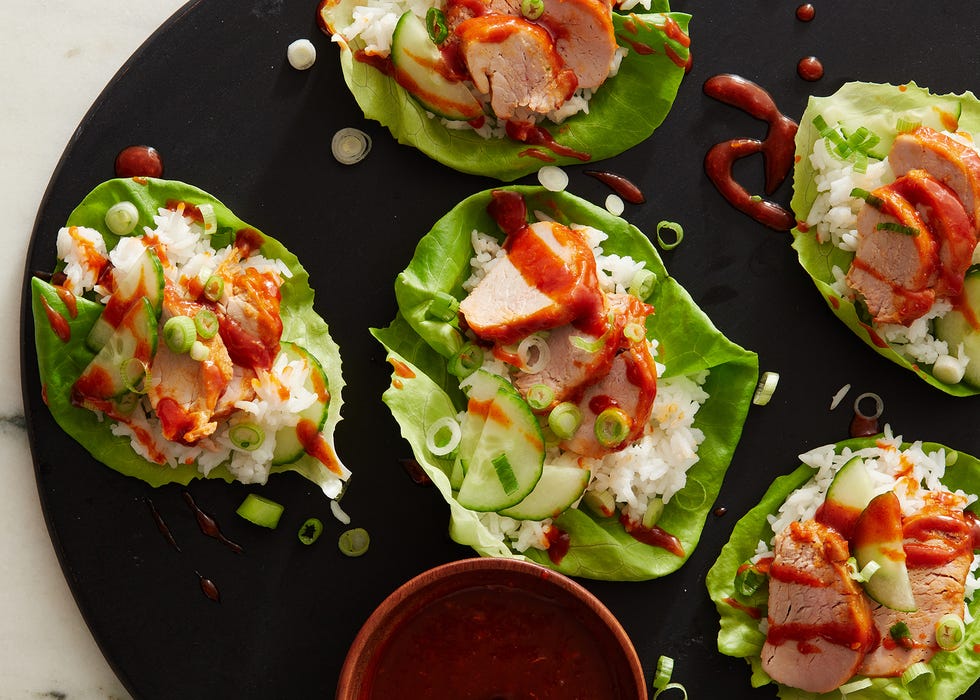 air fryer koreaninspired pork tenderloin lettuce wraps