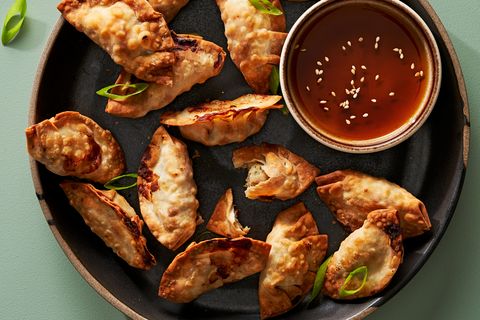 air fryer potstickers with bacon