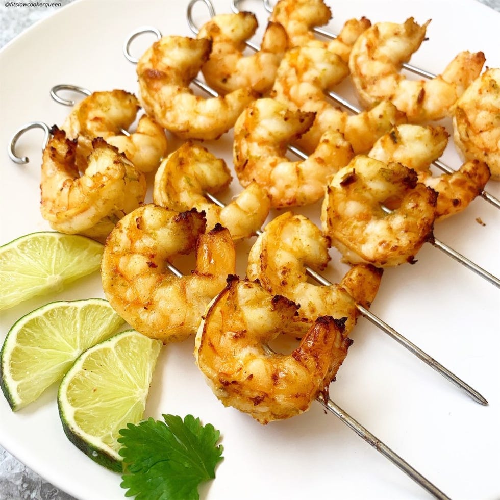 Dish, Food, Cuisine, Ingredient, Brochette, Shrimp, Skewer, Fried food, Produce, Fried cauliflower, 