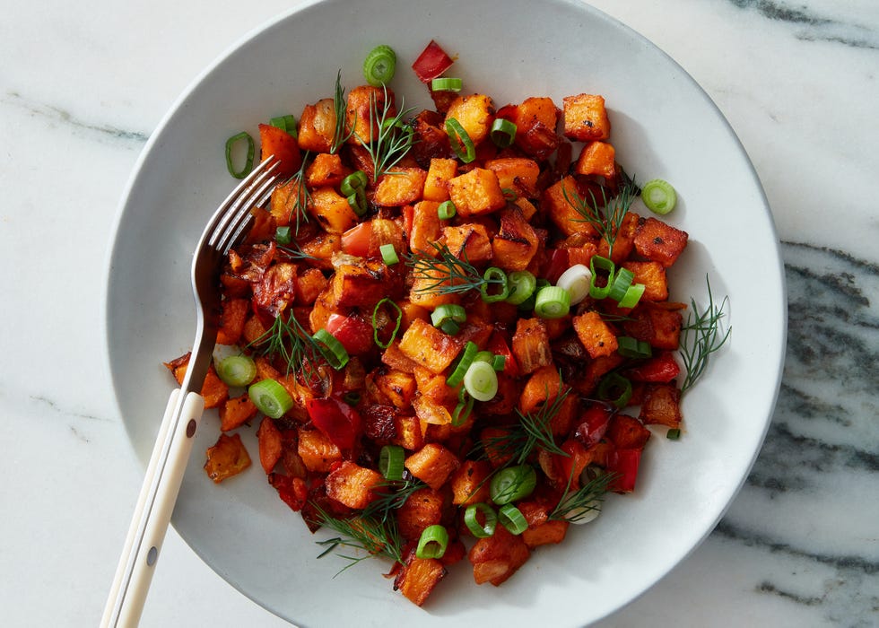 air fryer sweet potato hash