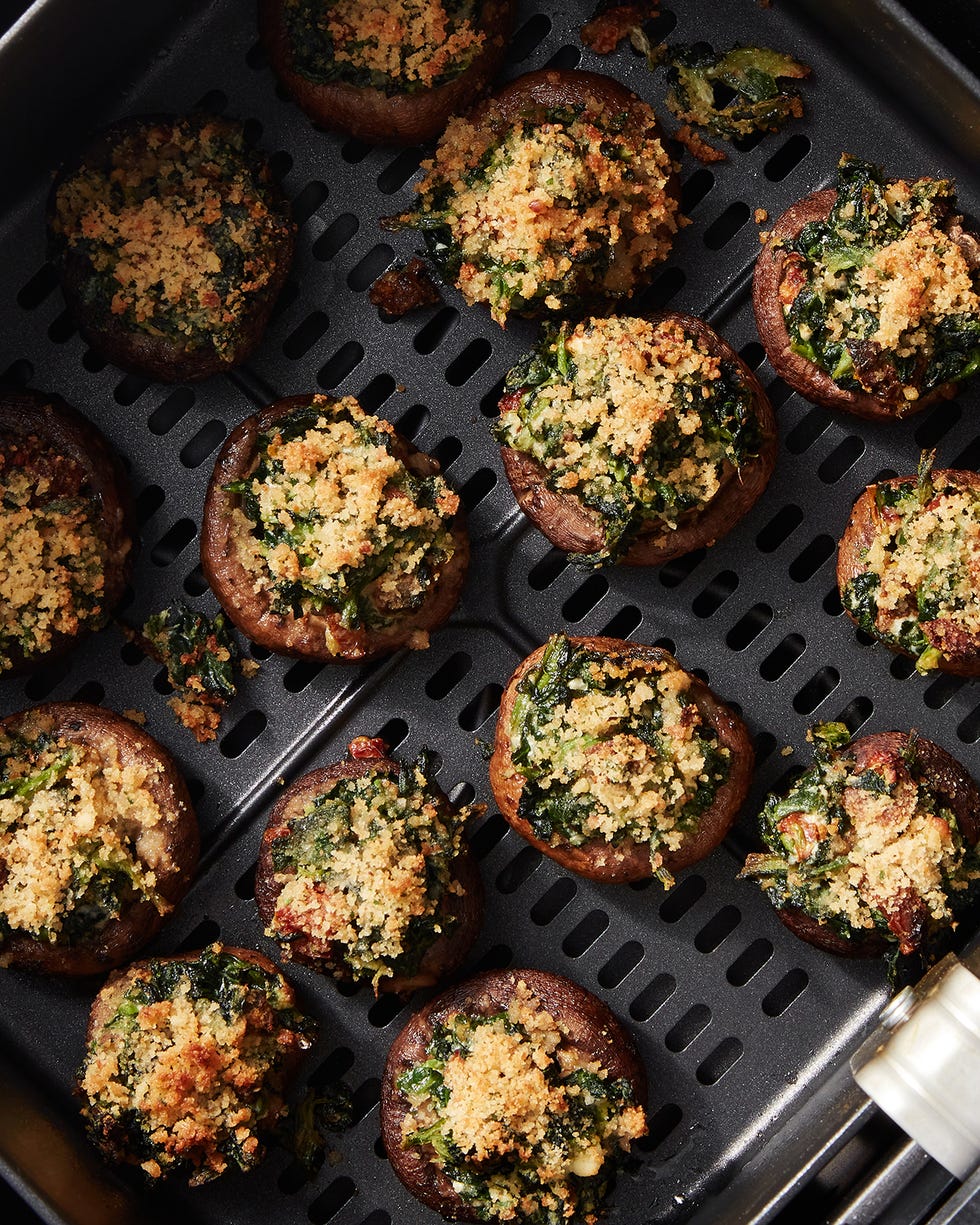 air fryer tuscan stuffed mushrooms