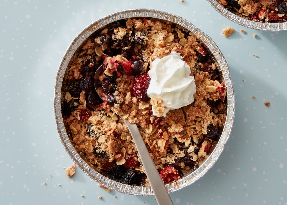 air fryer whole wheat mixed berry crisp
