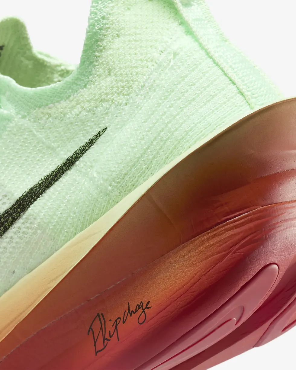 las zapatillas de running nike alphafly 3 eliud kipchoge en color verde y marrón