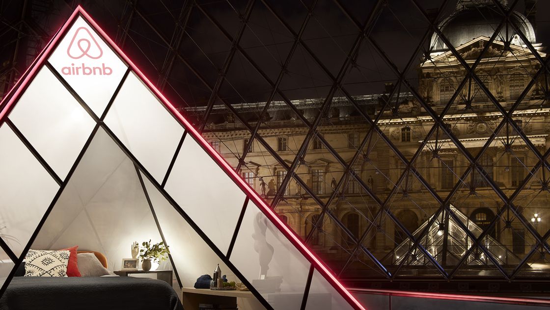 preview for Airbnb and Louvre Museum launch sleepover competition