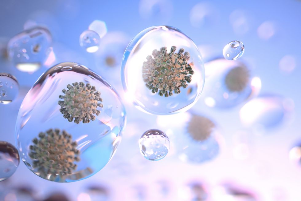 airborne virus transmission in droplets aerosols