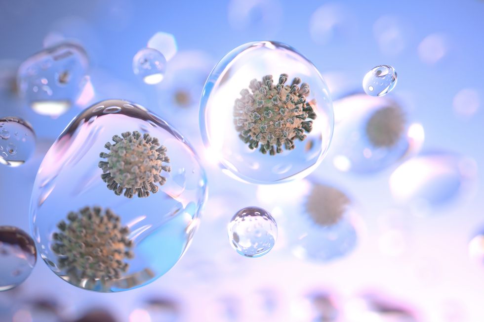 airborne virus transmission in droplets aerosols