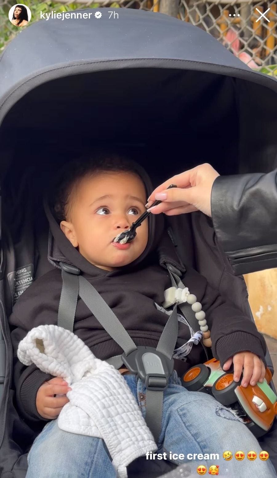 Kylie Jenner Shares Adorable Pics Of Her Son Aire Having First Ice Cream 