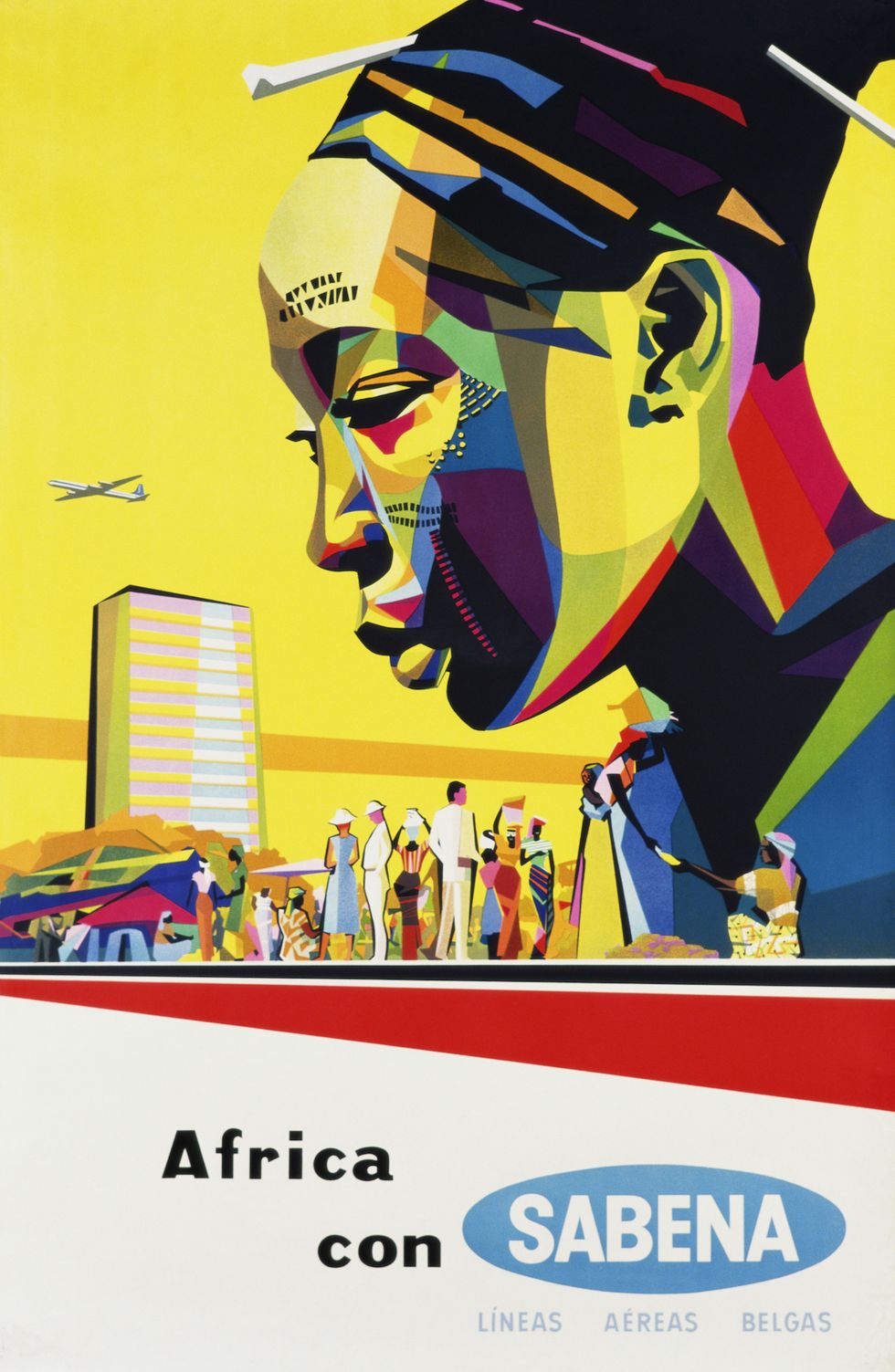 Aeropostale Latin American vintage poster, Large wall art, South
