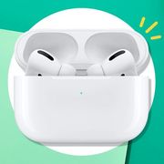 apple new white airpods pro earbuds in white case
