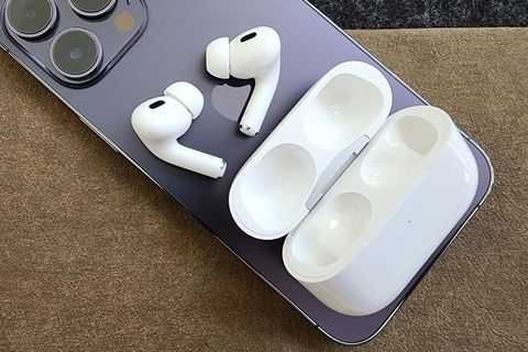 airpods pro 2nd generation on a leather mat