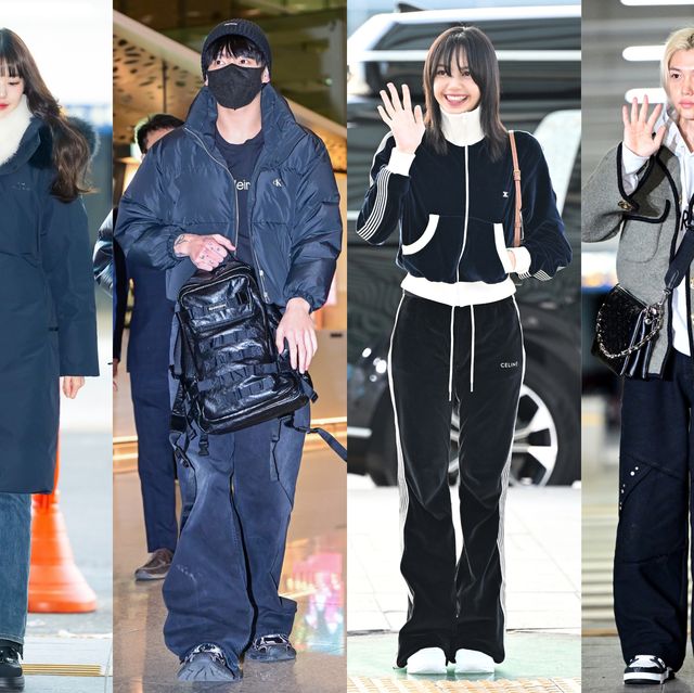 korean celeb airport fashion