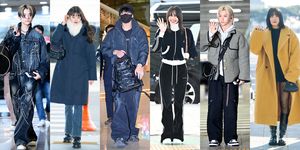 korean celeb airport fashion