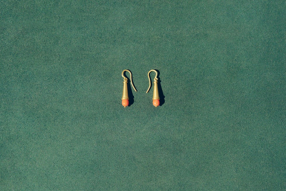 prounis coral earrings