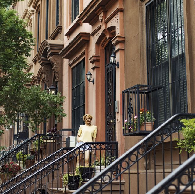 akemi kochiyama at her family brownstone that she's owned since the 1920s