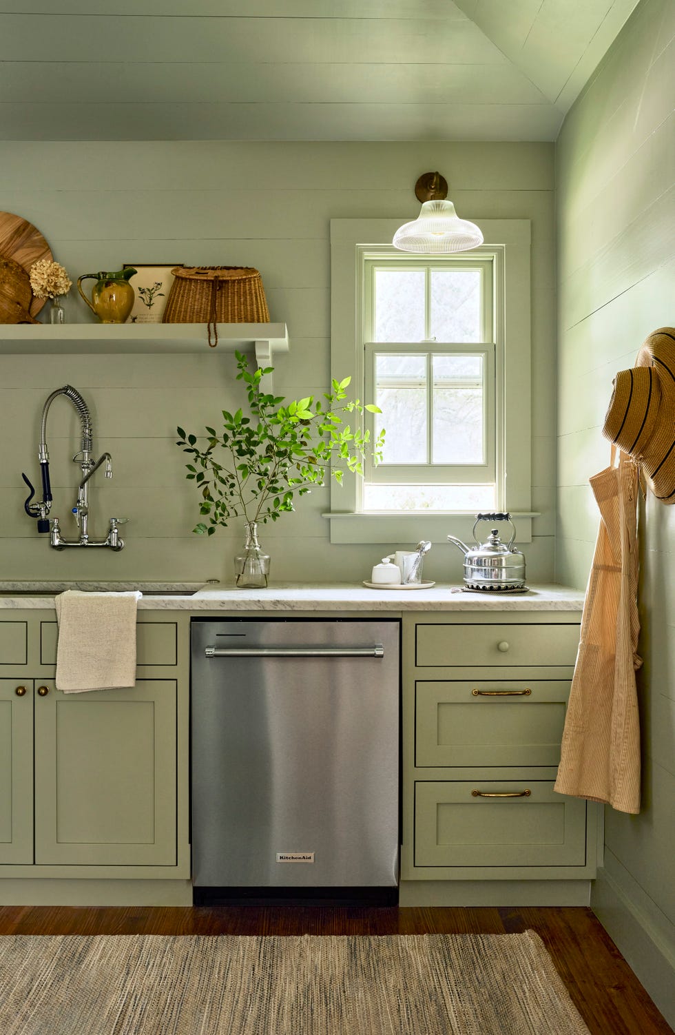 green scullery kitchen