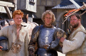 alan tudyk as wat, heath ledger as william thatcher and mark addy as roland, a knight's tale