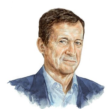 Alastair Campbell illustration for Esquire