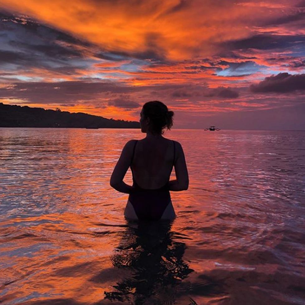 People in nature, Sky, Water, Horizon, Sunset, Sea, Reflection, Ocean, Evening, Sunrise, 