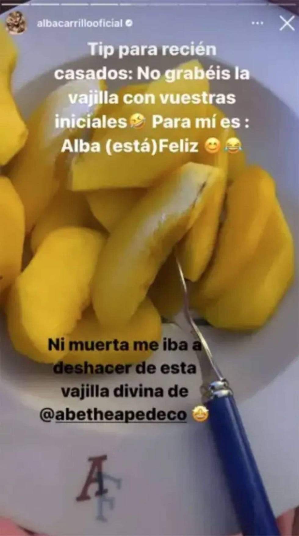 alba carrillo vajilla