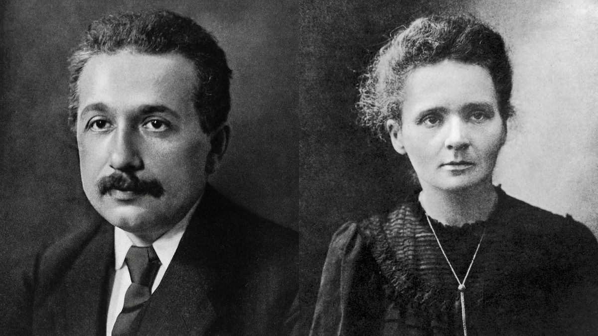 Albert Einstein and Marie Curie